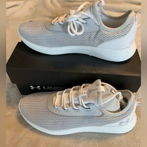 Women’s Under Armour Grey and White Athletic Shoes NIB